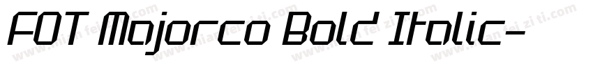 FOT Majorco Bold Italic字体转换